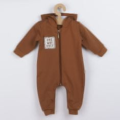 KOALA Baby Jumpsuit One Way Only Barna - 56 (0-3m)