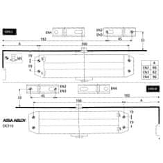 Assa Abloy Ajtócsukó 80kg fekete DC110