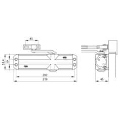 Yale Ajtócsukó 1100mm 80kg bronz Y4000