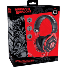 Konix Dungeons & Dragons D20 gaming headset fekete-piros (KX-DND-GH-R20-PC) (KX-DND-GH-R20-PC)