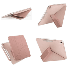 UNIQ Apple iPad Pro 11 (2020 / 2021 / 2022), mappa tok, Apple Pencil tartóval, mágneses záródás, Origami Smart Case, Camden, rózsaszín (S57343)