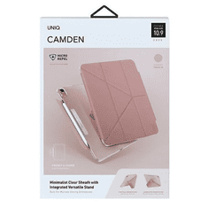 UNIQ Apple iPad Pro 11 (2020 / 2021 / 2022), mappa tok, Apple Pencil tartóval, mágneses záródás, Origami Smart Case, Camden, rózsaszín (S57343)
