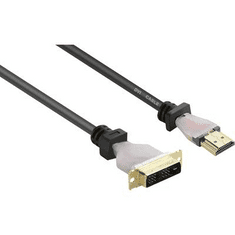 Renkforce HDMI / DVI csatlakozókábel [1x HDMI dugó - 1x DVI dugó, 18+1 pólusú] 5 m fekete (RF-4212219)
