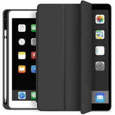 TokShop Apple iPad 10.2 (2019 / 2020 / 2021), mappa tok, Apple Pencil tartóval, Smart Case, fekete (5906735415575)