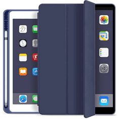 TokShop Apple iPad 10.2 (2019 / 2020 / 2021), mappa tok, Apple Pencil tartóval, Smart Case, sötétkék (9589046917882)