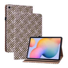 gigapack Tok álló, bőr hatású (FLIP, oldalra nyíló, asztali tartó funkció, fonott minta) BARNA [Samsung Galaxy Tab S6 Lite 10.4 LTE (SM-P619) 2022] (5996591129846)