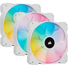 Corsair SP120 RGB ELITE, 120mm RGB 3 db Ventilátor + Lighting Node CORE Fehér (CO-9050137-WW)