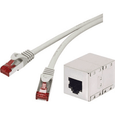 Renkforce RJ45 Hálózat Hosszabbítókábel CAT 6A S/FTP 3.00 m Szürke Védővel, Lángálló (RF-3829278)