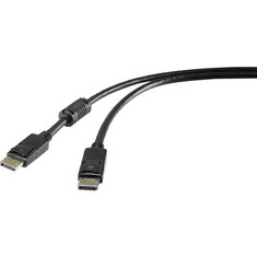 Renkforce DisplayPort kábel [1x DisplayPort dugó - 1x DisplayPort dugó] 3 m fekete 3840 x 2160 pixel (RF-4212204)
