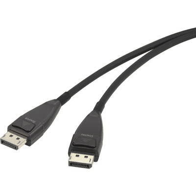 Renkforce Kijelző csatlakozó Csatlakozókábel [1x DisplayPort dugó - 1x DisplayPort dugó] 30.00 m Fekete (RF-3770964)