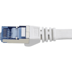 Renkforce RJ45 Patch kábel, hálózati LAN kábel, hajlékony, tűzálló CAT 6A S/FTP 10 m szürke, (RF-4149849)