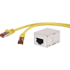 Renkforce RJ45 Hálózat Hosszabbítókábel CAT 6 S/FTP 20.00 m Sárga Védővel, Aranyozatt érintkező (RF-3829078)