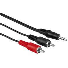 Hama 30456 audio kábel 5 M 3.5mm RCA Fekete (30456)