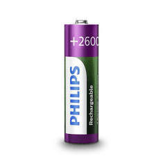 PHILIPS 2600 mAh AA Akkumulátor Rechargeables Nikkel-fémhidrid 2db/cs (R6B2A260/10) (R6B2A260/10)