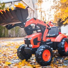 Falk Kubota traktor narancssárga pótkocsival 3 éves kortól
