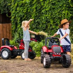 Falk Valtra Maroon pedálos traktor pótkocsival és vödörrel 3 éves kortól