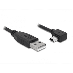 DELOCK DL82680 USB 2.0-A apa - USB mini-B 5 tűs hajlított apa átalakító kábel,0.5m (DL82680)
