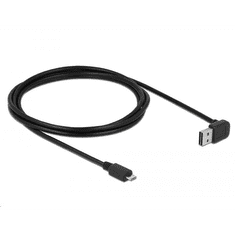 DELOCK EASY-USB 2.0-s A típusú csatlakozó, ívelt felfelé / lefelé > USB 2.0-s Micro-B-típusú kábel (83536) (delock-83536)