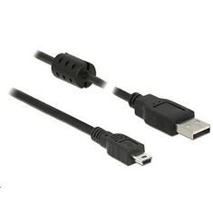 DELOCK 84914 USB 2.0 A > USB 2.0 mini-B kábel, 2 m, fekete (84914)