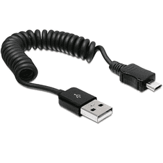 DELOCK DL83162 USB 2.0 A male --> USB micro-B male spirál kábel (DL83162)