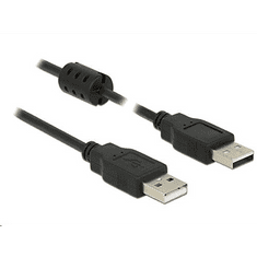 DELOCK 84890 USB 2.0 A > USB 2.0 A összekötő kábel, 1,5 m, fekete (84890)