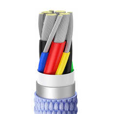 BASEUS Crystal Shine USB-C-USB-C kábel, 100W, 2m (ibolya (CAJY000705) (CAJY000705)