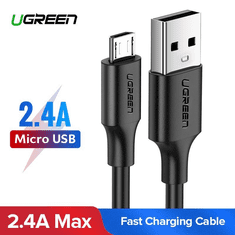 Ugreen USB-A - Micro USB kábel 1m fekete (60136) (UG60136)