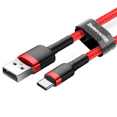 BASEUS Cafule USB-A - USB-C töltőkábel 0.5m piros (CATKLF-A09) (CATKLF-A09)