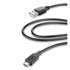 CellularLine adatkábel és töltő (USB - microUSB, 300cm, törésgátló) FEKETE (USBDATACMICROUSB3M) (USBDATACMICROUSB3M)