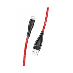 USAMS SJ391USB02 Lightning töltőkábel piros (1328347) (us1328347)