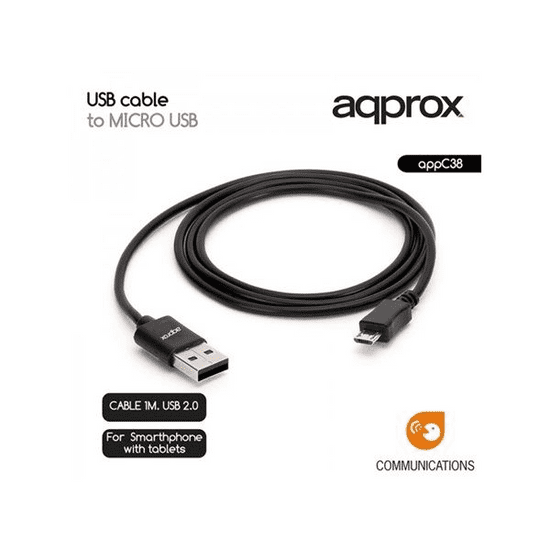 Approx USB2.0 - Micro USB kábel 1m (APPC38) (APPC38)