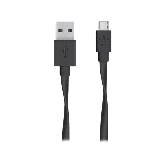 Belkin MIXIT Micro-USB - USB-A lapos adat/töltőkábel 1.8 méter fekete (F2CU046bt06-BLK) (F2CU046bt06-BLK)