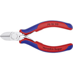 Knipex Oldalcsípőfogó, lágy/közepes/kemény huzal max.: O 3/2/1,2 mm, 70 15 110 (70 15 110)