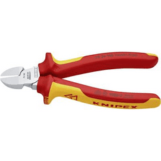 Knipex VDE oldalcsípőfogó, lágy/közepes/kemény huzal max.: O 4/2,8/1,8 mm, 70 26 160 (70 26 160)