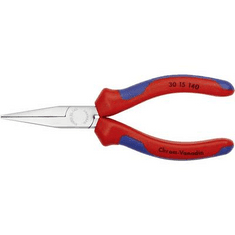 Knipex Hosszúcsőrű fogó 140 mm, hosszú, lapos, fogazott pofa, 30 15 140 (30 15 140)