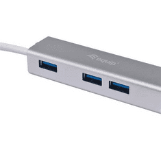 Equip USB 3.0 Hub 4port ezüst (128958) (equip128958)
