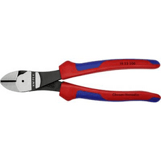 Knipex Erőkímélő oldalcsípőfogó, 12°-ban hajlított, közepes/kemény/zongora huzal max.: O 4,2/3/2,5 mm, 74 22 200 (74 22 200)