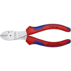 Knipex Erőkímélő oldalcsípőfogó, közepes/kemény/zongora huzal max.: O 3,4/2,5/2 mm, 74 05 160 (74 05 160)