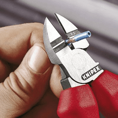 Knipex Huzalcsupaszító-oldalcsípőfogó, lágy/közepes huzal: 2,5/1,5 mm, 14 22 160 (14 22 160)