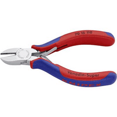 Knipex Oldalcsípőfogó, lágy/közepes/kemény huzal max.: O 3/2/1,2 mm, 70 15 110 (70 15 110)