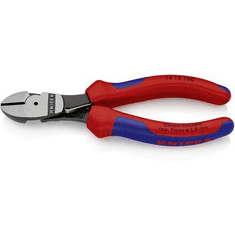 Knipex Erőkímélő oldalcsípőfogó, közepes/kemény/zongora huzal max.: O 3,4/2,5/2 mm, 74 12 160 (74 12 160)