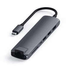 Satechi Type-C Slim Multimedia Adapter +Ethernet asztroszürke (ST-UCSMA3M) (ST-UCSMA3M)