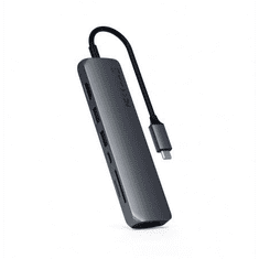 Satechi Type-C Slim Multimedia Adapter +Ethernet asztroszürke (ST-UCSMA3M) (ST-UCSMA3M)