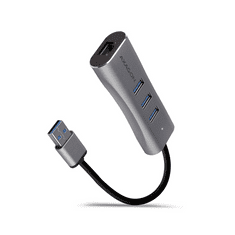 HMA-GL3AP 3 portos USB3.2. Gen 2 ezüst HUB Gigabit LAN porttal (HMA-GL3AP)