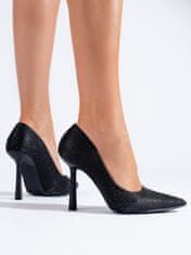 Amiatex Női körömcipő 101606 + Nőin zokni Gatta Calzino Strech, fekete, 36