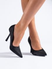 Amiatex Női körömcipő 101606 + Nőin zokni Gatta Calzino Strech, fekete, 36