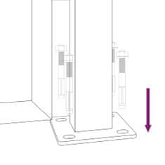 Vidaxl antracitszürke négyszögmintás acél kertkapu 105 x 180 cm 153194