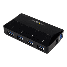 Startech StarTech.com 4-Port USB 3.0 Hub plus Dedicated Charging Port - 1 x 2.4A Port - Desktop USB Hub and Fast-Charging Station (ST53004U1C) - USB peripheral sharing switch - 4 ports (ST53004U1C)