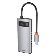 BASEUS Metal Gleam Series 4az1-ben hub, USB-C --> USB 3.0 + USB 2.0 + HDMI + USB-C PD (CAHUB-CY0G) (CAHUB-CY0G)