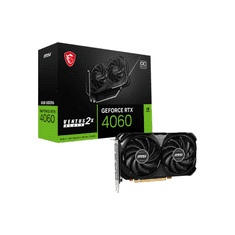 MSI GeForce RTX 4060 8GB VENTUS 2X BLACK 8G OC videokártya (RTX 4060 VENTUS 2X BLACK 8G OC)